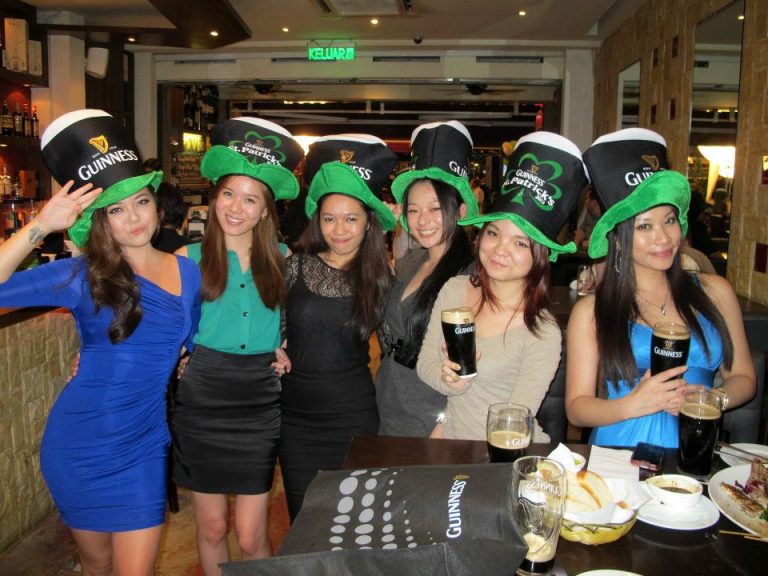 Celebrated St. Patricks Day at the Guinness street party along Changkat Bukit Bintang in Kuala Lumpur