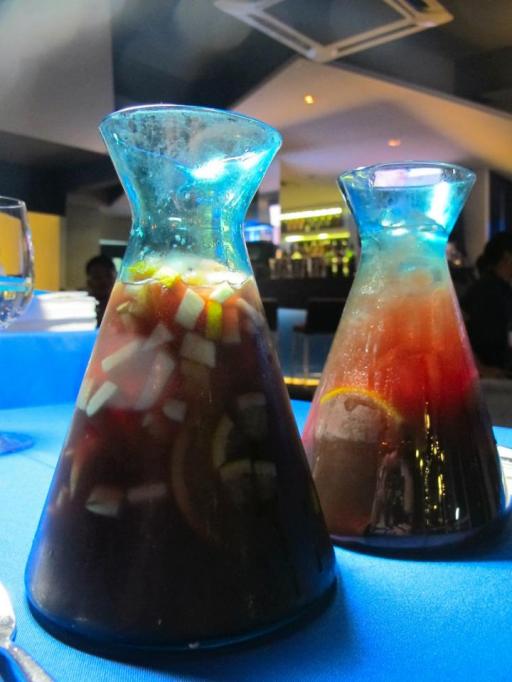 There are 2 types of sangria! One with more and different fruits. Ask your waiter for the options.