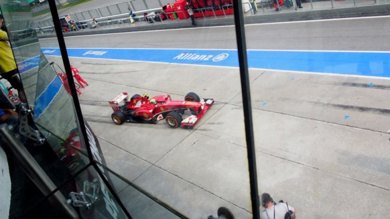 We had a fantastic view of the race watching from the windows as well as the large TV screens in the lounge