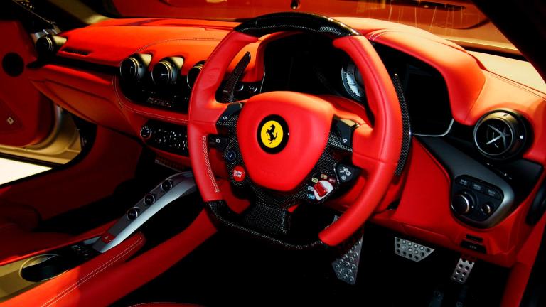 Look at the red leather wrapped interior!