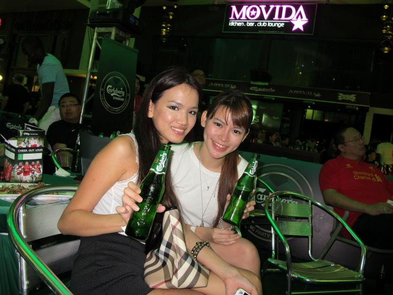 MHB's Stephanie Lim with model and DJ Vera Chang