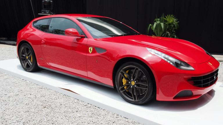 The Ferrari FF which is a four-seater and 4-wheel drive