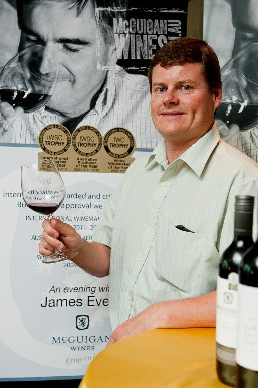 McGuigan International Winemaker, James Evers at the Wine Tasting Session with media and guests
