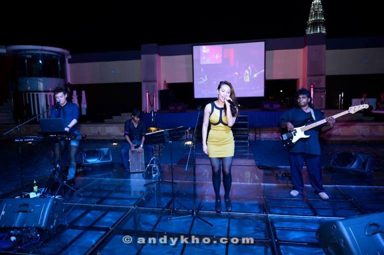 MHB's Sarah Low was performing with a jazz band and keeping the guests entertained