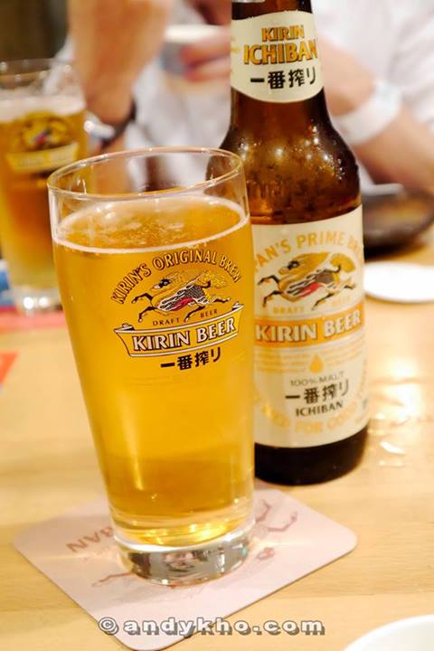 We enjoyed all the dishes with lots of Kirin Ichiban