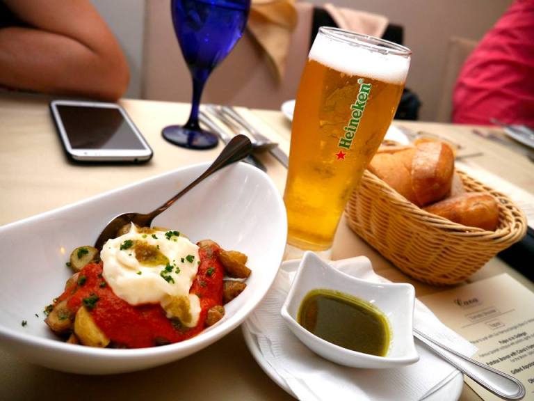 Patatas Bravas with Cava’s Famous Chillie Padi Pesto