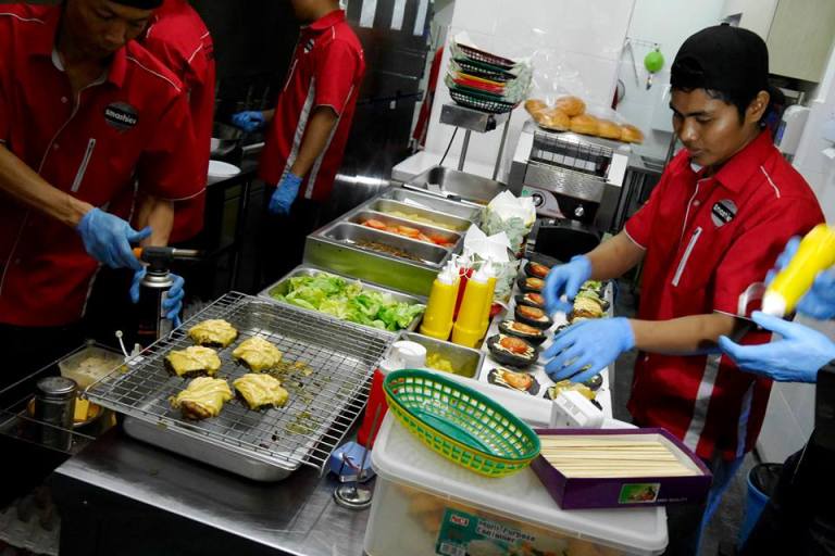 The kitchen is pretty open and more importantly clean!