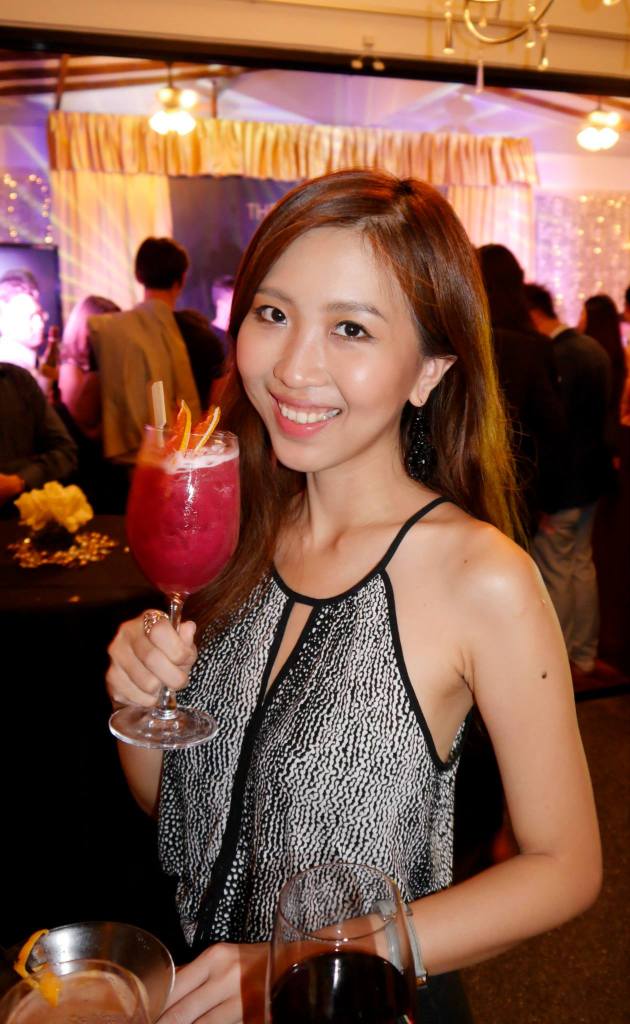 And here's my partner in crime enjoying the cocktail. Girls absolutely hate being shot with the flash but in this car even she (who can be terribly fussy at times) was pleased with the photo.