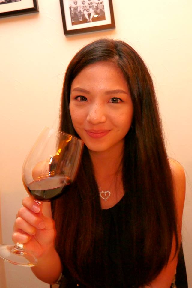 Suphie enjoying her red wine