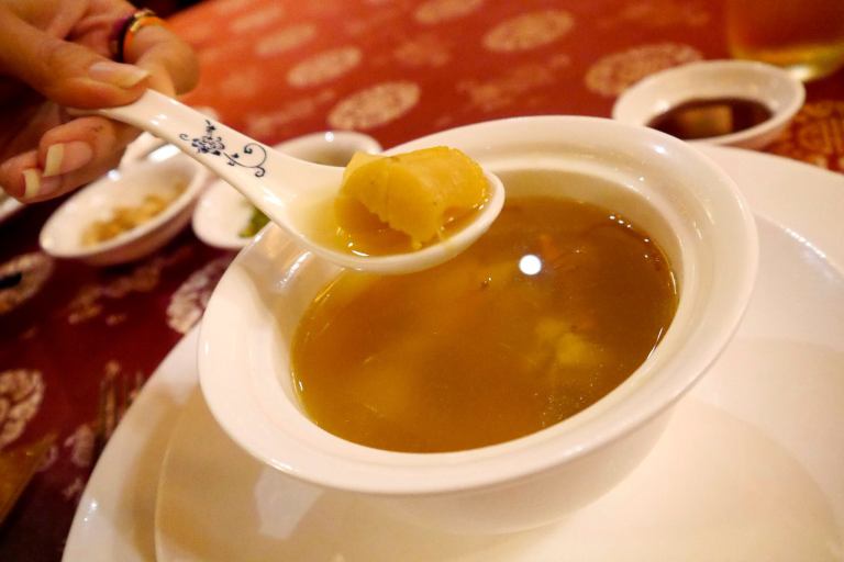 Sea Snail With Cordyceps And Dried Scallop Soup - Rm22 / Bowl. Sweet and savoury. A nice warm start to the meal.