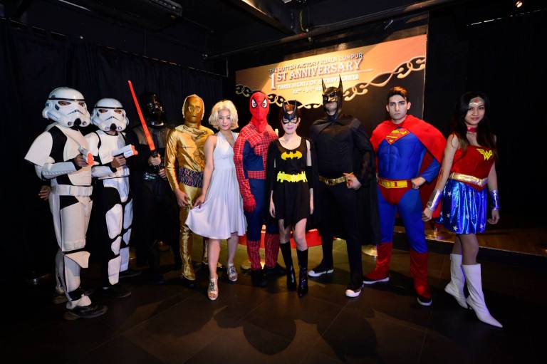 The theme of the parties was Hollywood Heroes