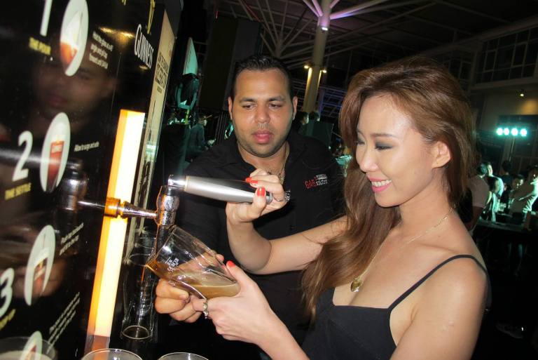 Chelsea learned how to do the Guinness draught 2-part pour