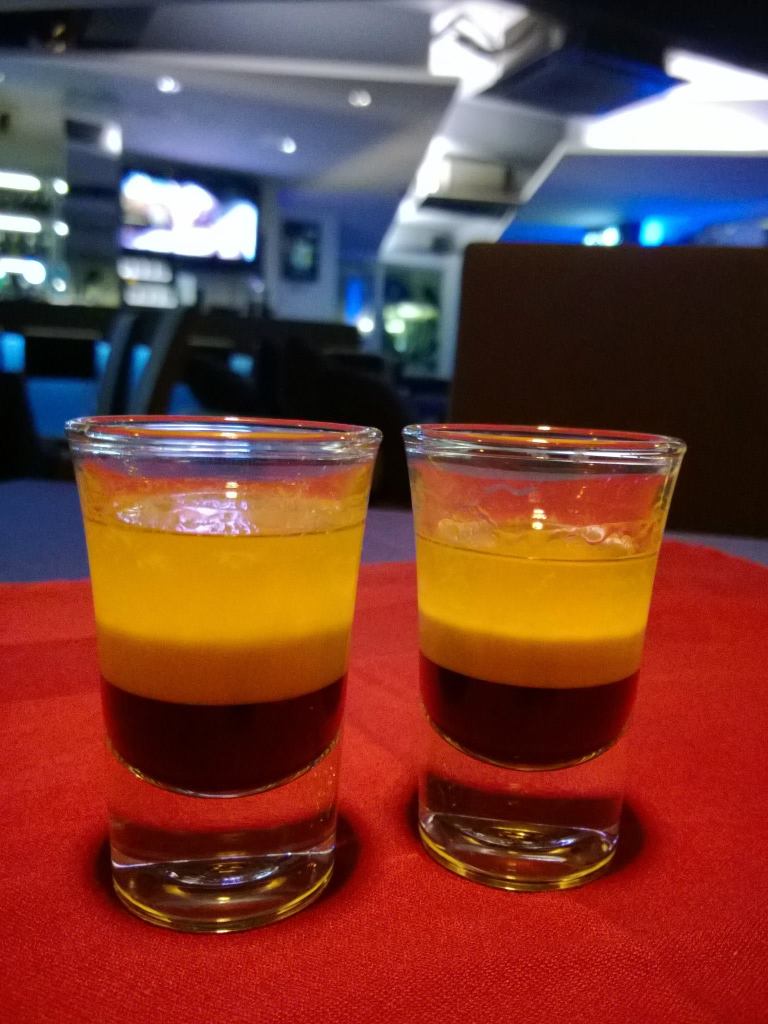 After the mains we were too full to have desserts so we decided to have some drinks. This was the B52 - kahlua, Baileys and triple sec. Down the hatch it went! A good little perk me up!