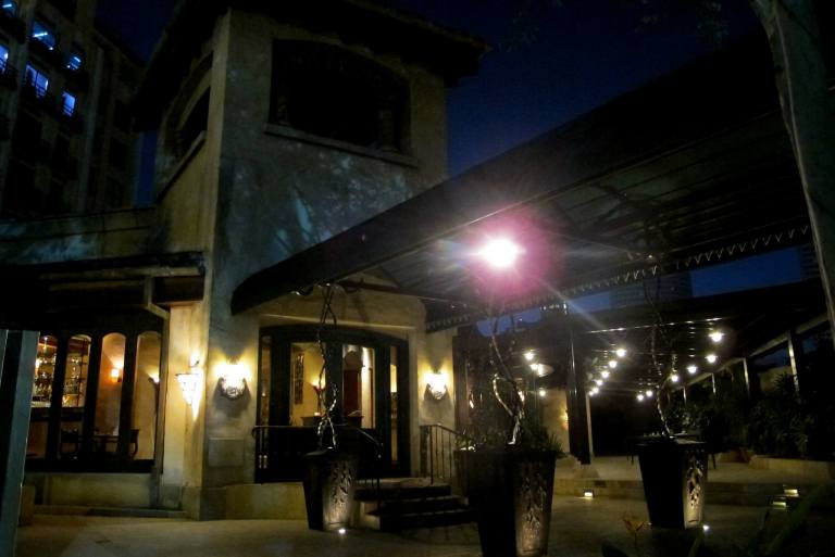 On level 5 of the Sheraton Imperial next to the swimming pool is a little Italian villa!