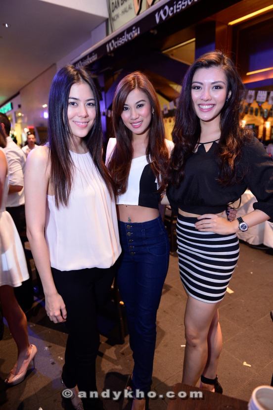 A bevy of Miss Malaysia's at the launch party - Chloe Chen, Lee Yvonne and Carey Ng (L-R)