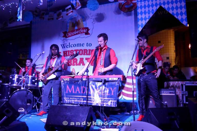 Mad Sally rocked the house! Their lead singer has great stage presence and transferred his seemingly limitless energy to the crowd who sang and danced along to their numbers.