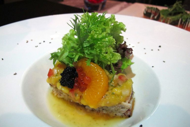 Lobster Salad - Warm marinated lobster salad toasted with lemon emulsion and cilantro mango salsa - RM53