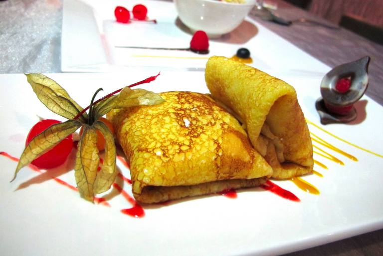 Exotic Durian Mousse - served with strawberry coulis - RM25