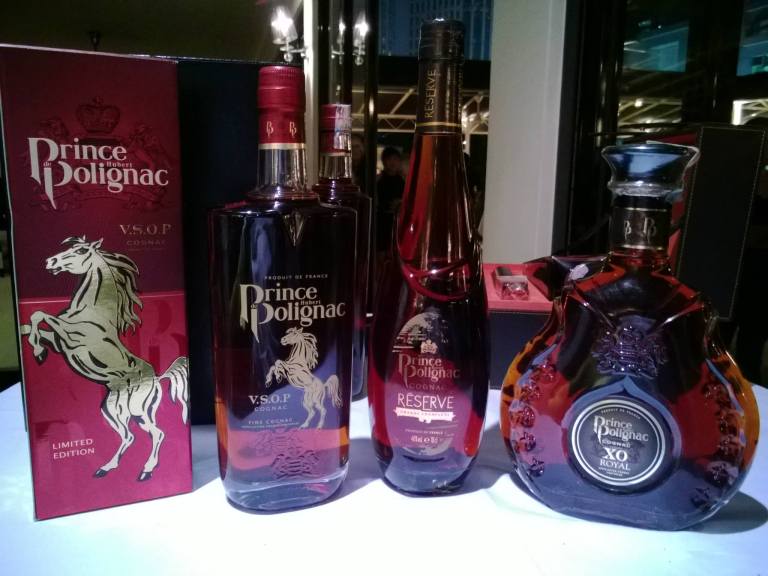 And the food was paired with some Hubert de Polignac Cognac notably the  