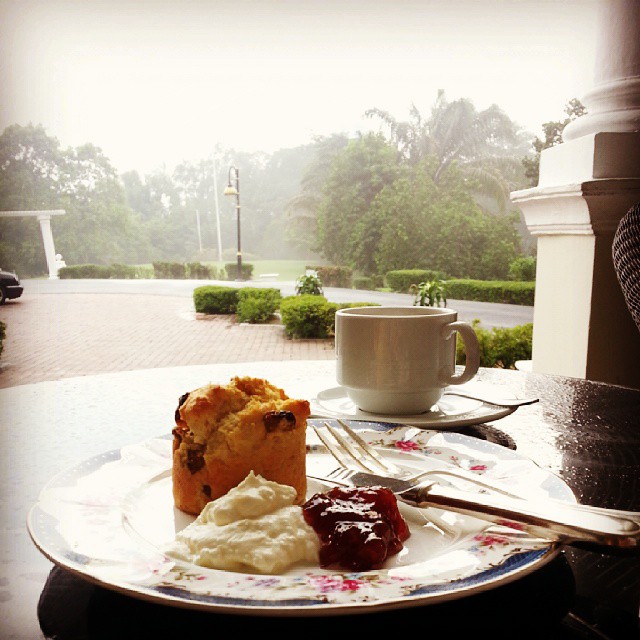 After the show we got to enjoy a delicious buffet spread by Carcosa and I went straight for the scones and headed to the patio to enjoy the view and the cool after-crazy-KL-downpour air.