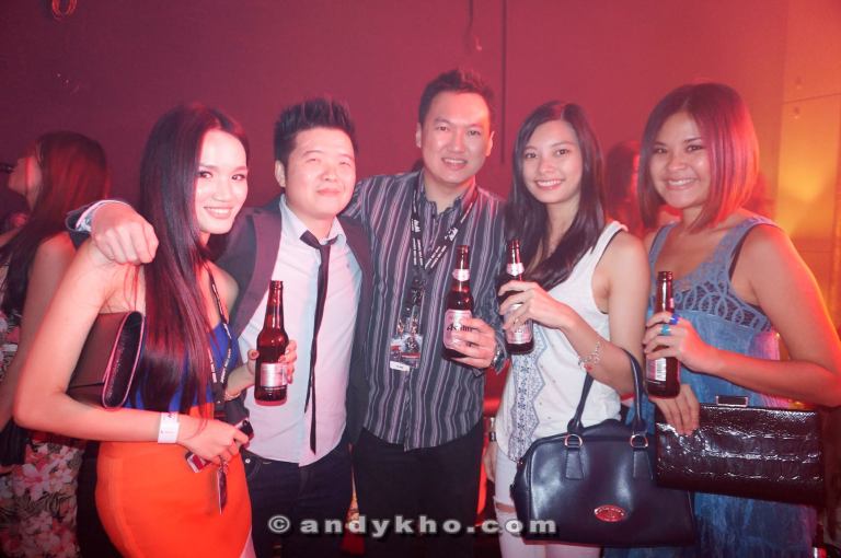 Us with Calvin Khoo the brand manager of Asahi in Malaysia.