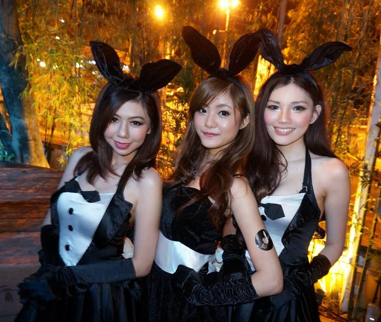 Lots and lots of Playboy bunnies around!