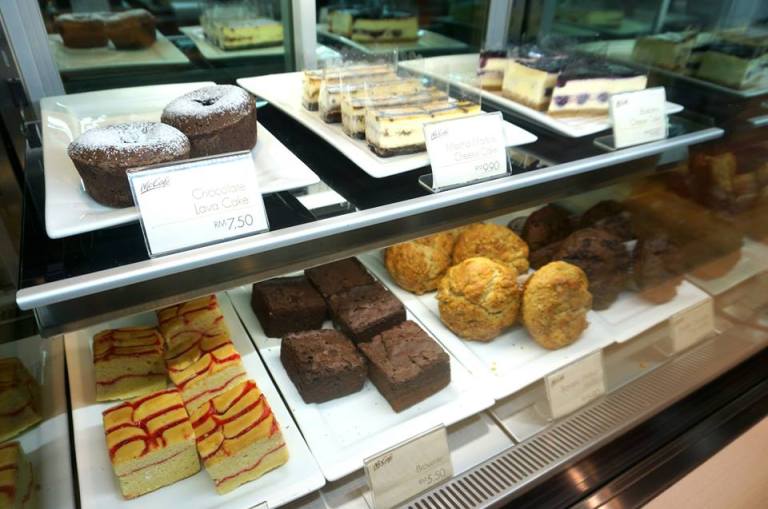 There are also some cakes and pastries to go with your drinks