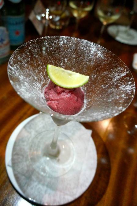 Cranberry Sorbet - a seasonal sorbet to cleanse the palate before the main course