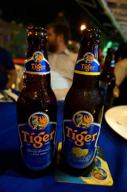 Normal Tiger beer versus the new Tiger Radler