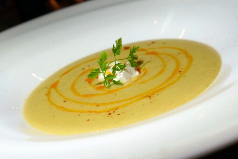 Puree of Red Lentil, Feta Cheese and Smoked Olive Oil