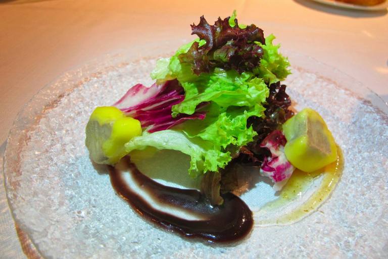 Salad of Foie gras Terrine, Fig Vinaigrette and Chocolate Sauce - foie gras and chocolate? Surprisingly it actually tasted quite nice! The chef used dark chocolate not the super sweet milk chocolate you usually find so it really balanced out the richness of the foie gras! Thumbs up for creatively incorporating chocolate into a salad!