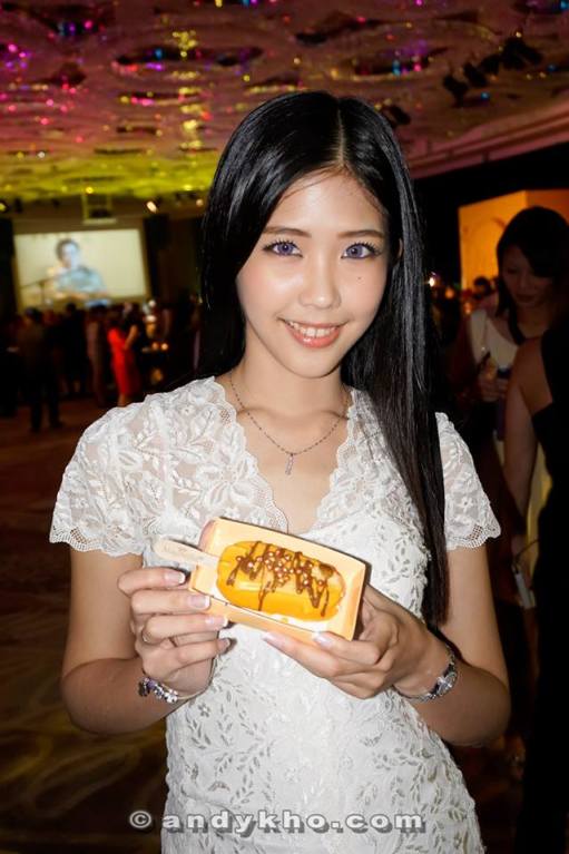 Estelle with her own Magnum which she gave to me to eat after taking this pic