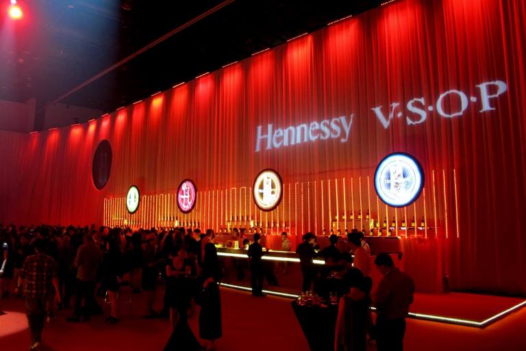 Started off the night in the H-Artistry Art of Mixing Zone, which was decked out in red and black.