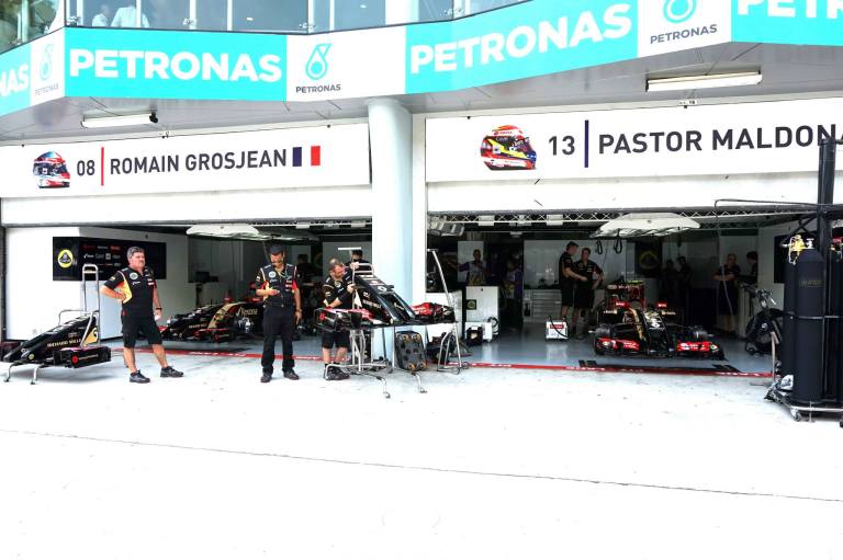 The Team Lotus garage