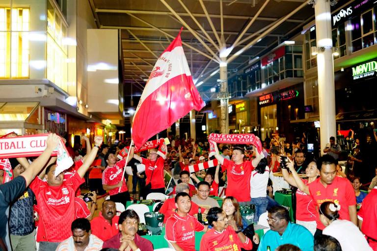 Liverpool fans out in force