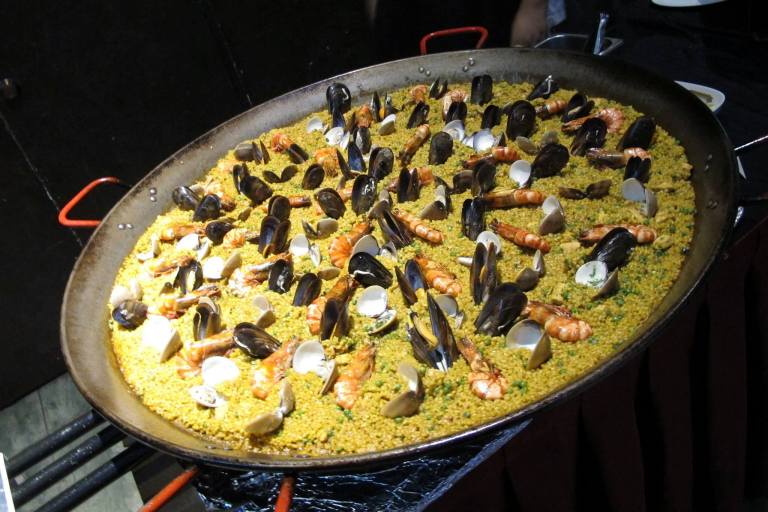 A really huge seafood paella