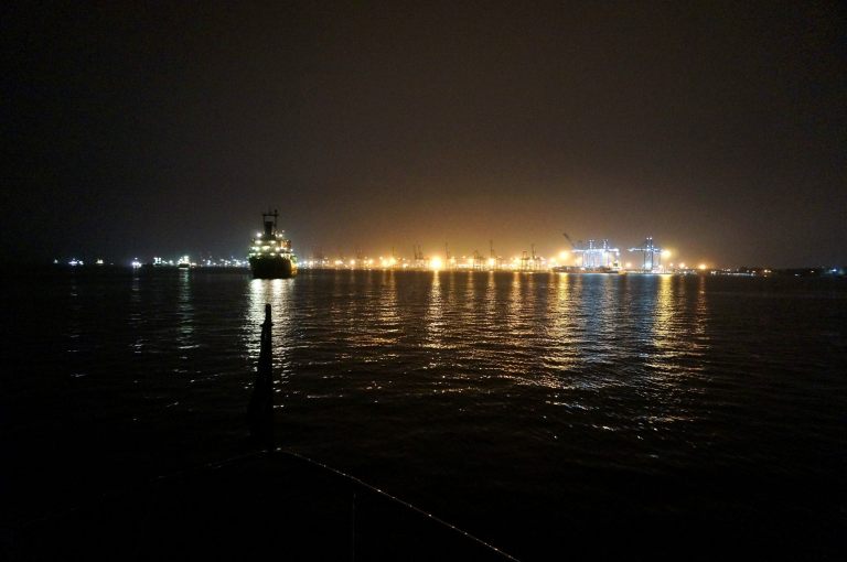 And this was the view when were on the way back to port