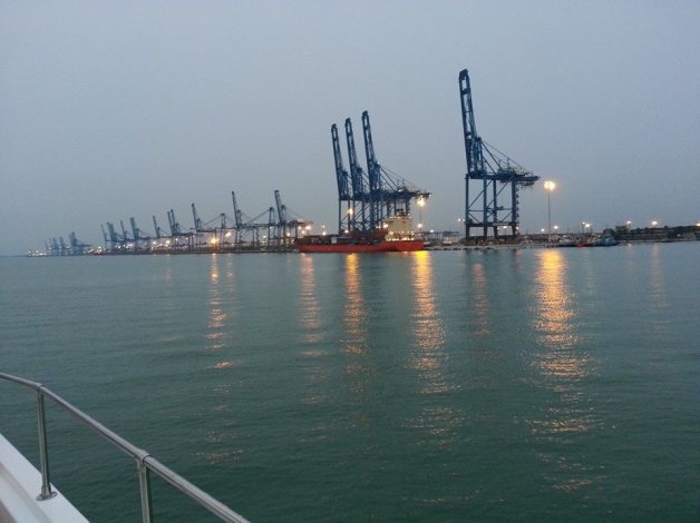 A view of the port as we cruised out into the Straits of Malacca