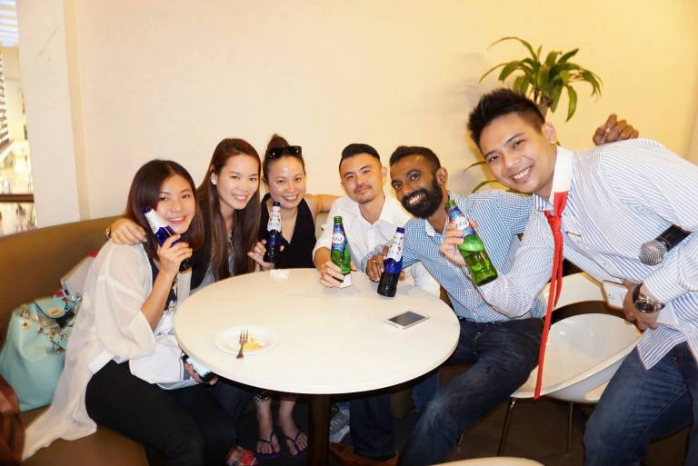 Everyone was happy to chill and unwind after a long working week