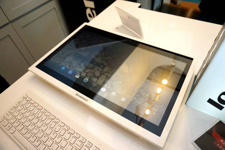 The Lenovo N300 All-in-One in slate mode