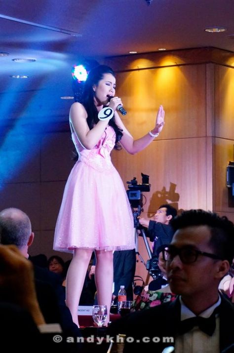 Dewi belting out a Whitney Houston number!