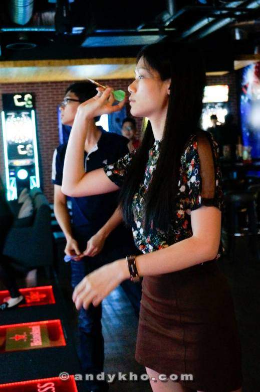 All the girls didn't have any darting experience but they soon realised how easy it was and soon started enjoying it