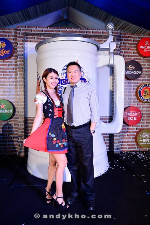 Rebecca and I with the giant GAB OKtoberfest stein