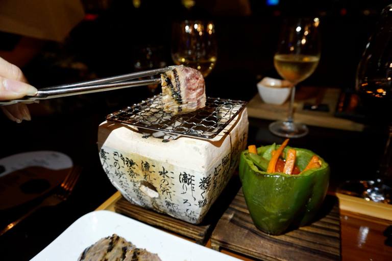 You get to select the doneness of the beef and it is served around 90% there and you simply finish it off on the mini charcoal grill! Some DIY action certainly adds a little excitement to the meal.