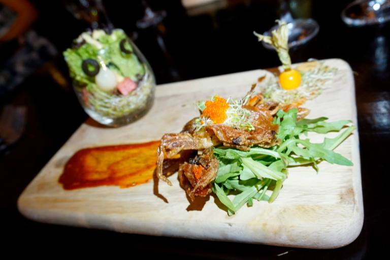 Signature Summer Salad with Softshell Crab