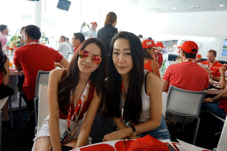 Then it was back up to watch the race in the comfy and cool M-Scape lounge