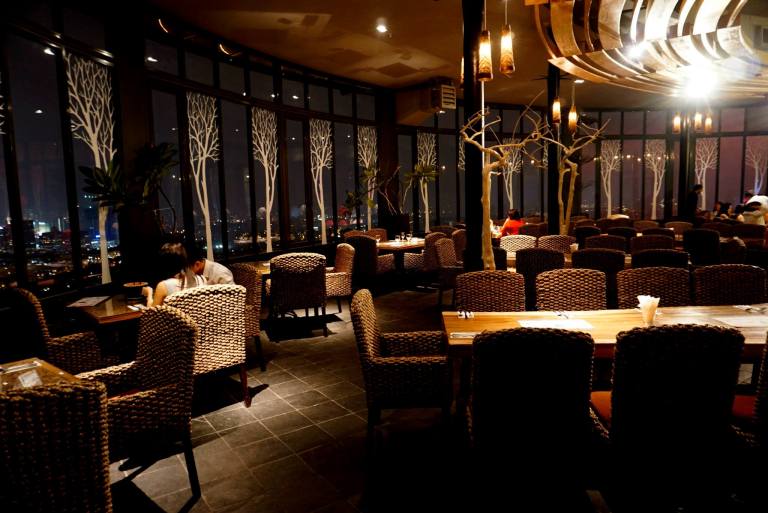 The dining room in Signature by The Hill offers a great view of Damansara and beyond