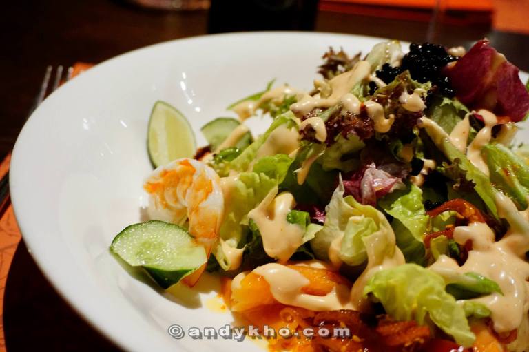 Seafood Salad - A mix of mini octopus, prawns, smoked salmon & caviar on a bed of fresh garden greens - RM29.00 This could be a meal in itself for light eaters! The smoked salmon and caviar added a decadent touch!