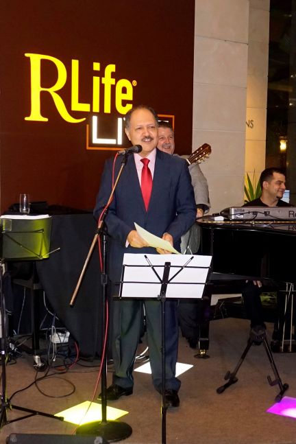 The Mexican ambassador to Malaysia giving his speech during the welcome cocktail
