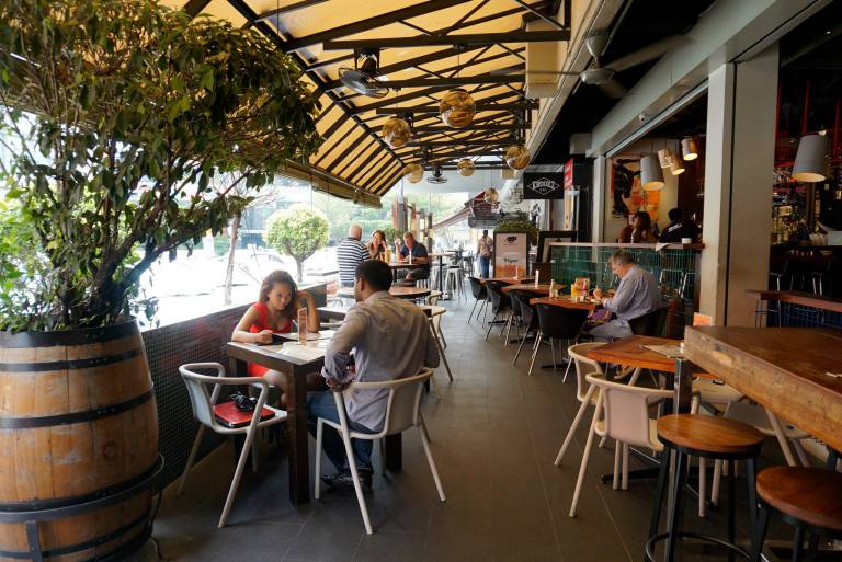 The al fresco dining area